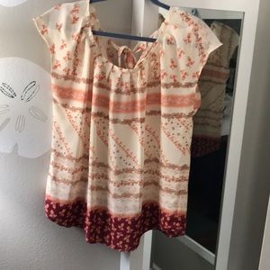 Lauren Conrad Tie Back Silk Top